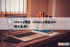 cherry键盘win键不能用 cherry键盘